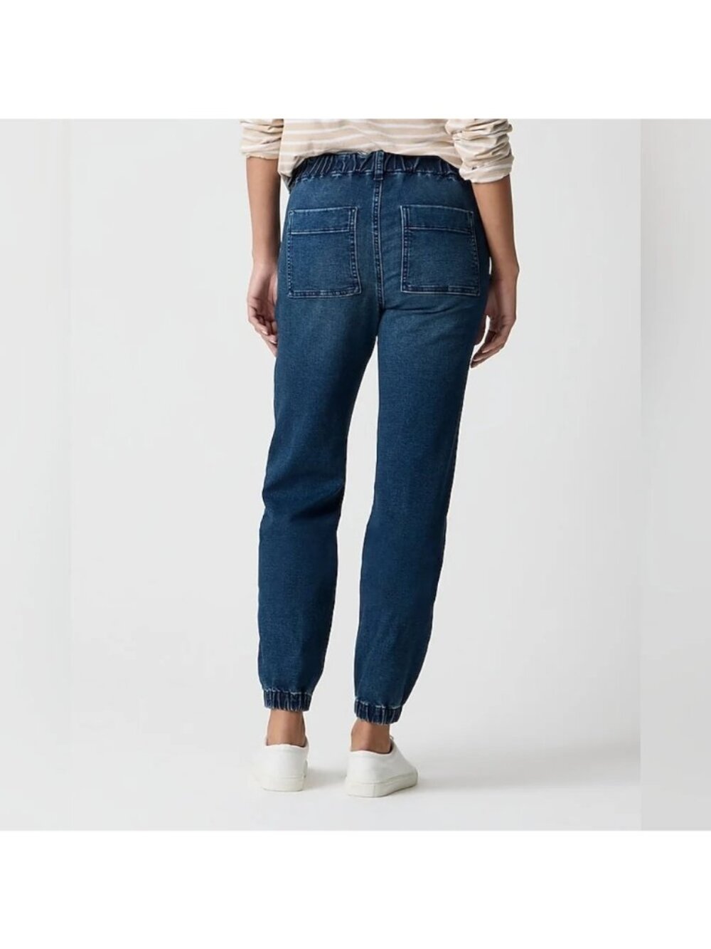 J. Crew Factory Utility Signature Med Blue Stretch+ Denim Jogger Jeans Size 30 - Picture 2 of 12